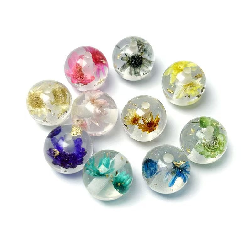 Dried flower beads-V